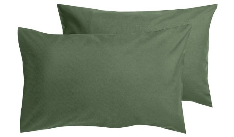 Buy Habitat Polycotton Standard Pillowcase Pair Khaki