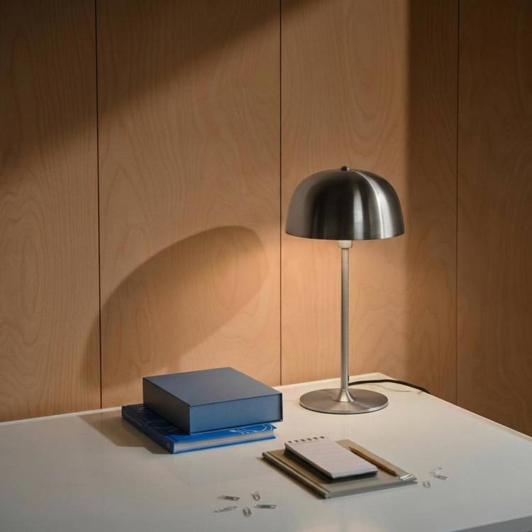 Nordlux Cera Metal Table Lamp - Stainless Steel 0