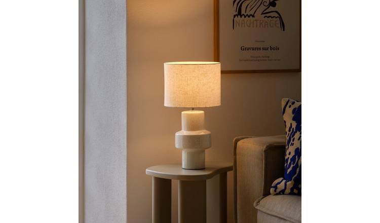 Nordlux Dugan Ceramic Table Lamp - White