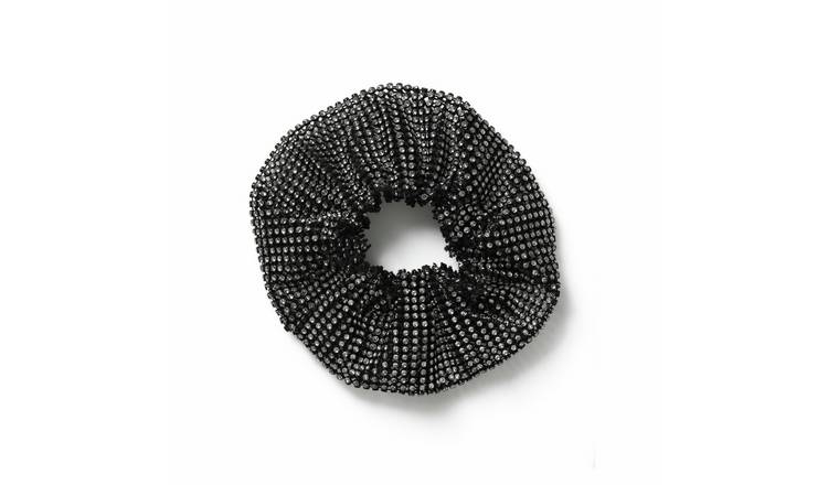Freedom Crystal Black Scrunchie
