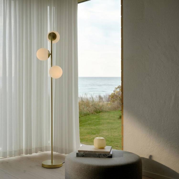 Nordlux Lilly Multihead Floor Lamp - Brass 0