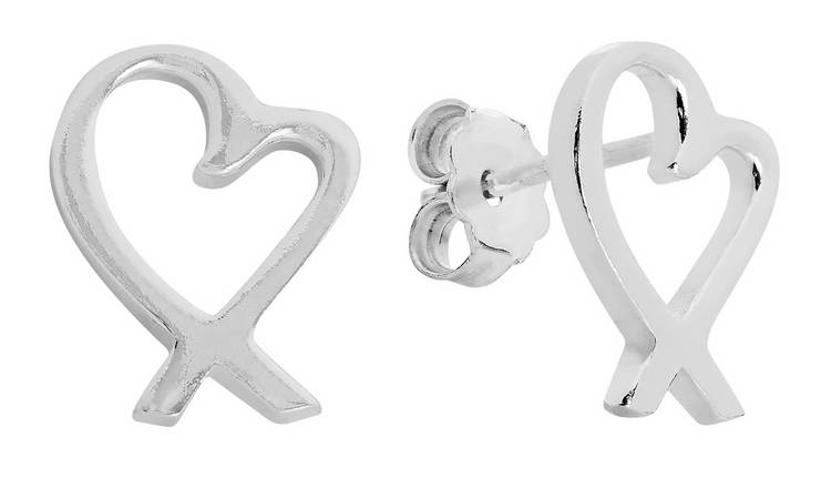 Heart hoop on sale earrings argos