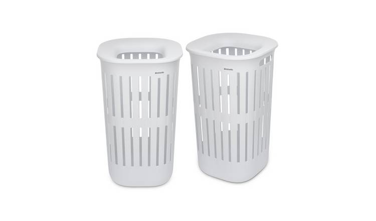 Brabantia Collect-It 55L Set of 2 Laundry Basket - White