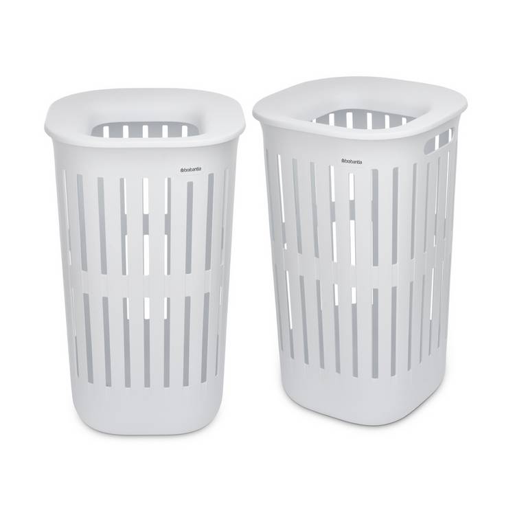 Brabantia Collect-It 55L Set of 2 Laundry Basket - White 0