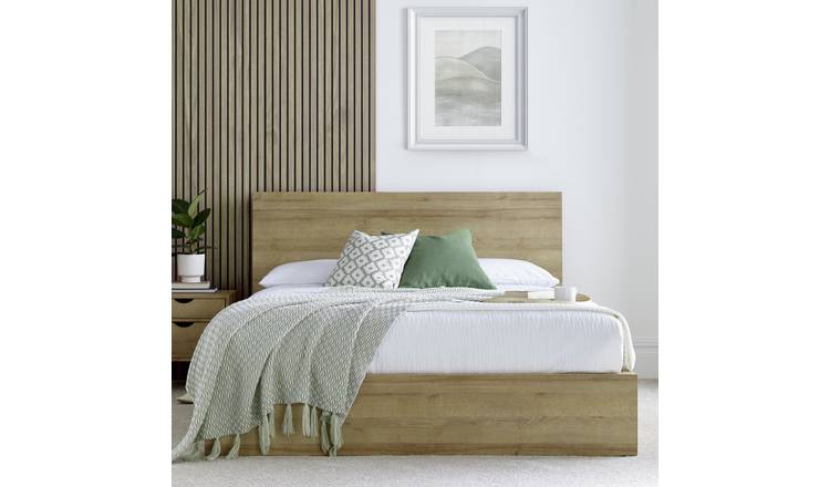 Time4Sleep Colorado Double End Lift Ottoman Bed - Light Wood