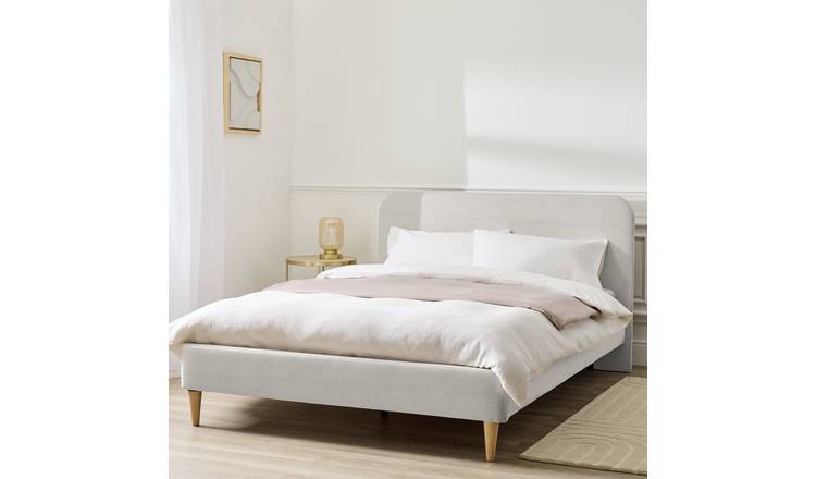 Argos Home Mya Kingsize Fabric Bed Frame - Grey