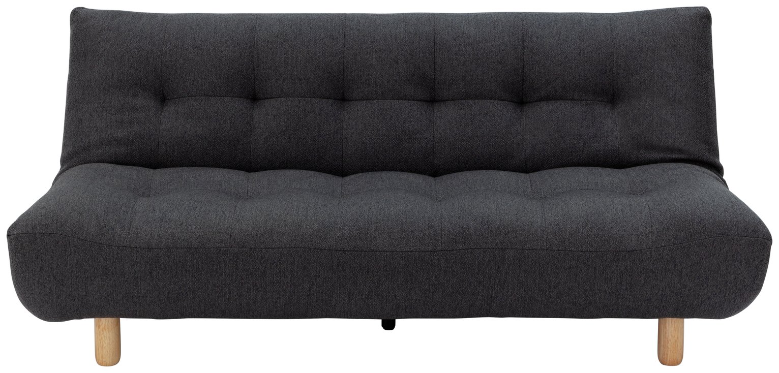 Habitat Kota BoucleFabric 3 Seater ClicClac SofaBed-Charcoal