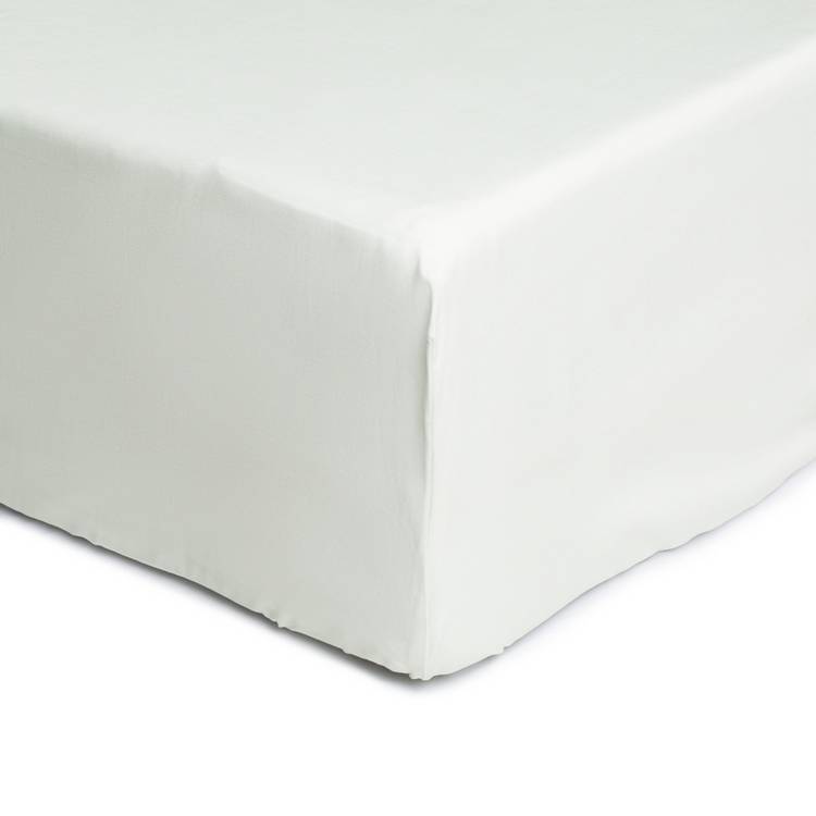 Habitat Anti-Microbial Cotton White Fitted Sheet - Single 0