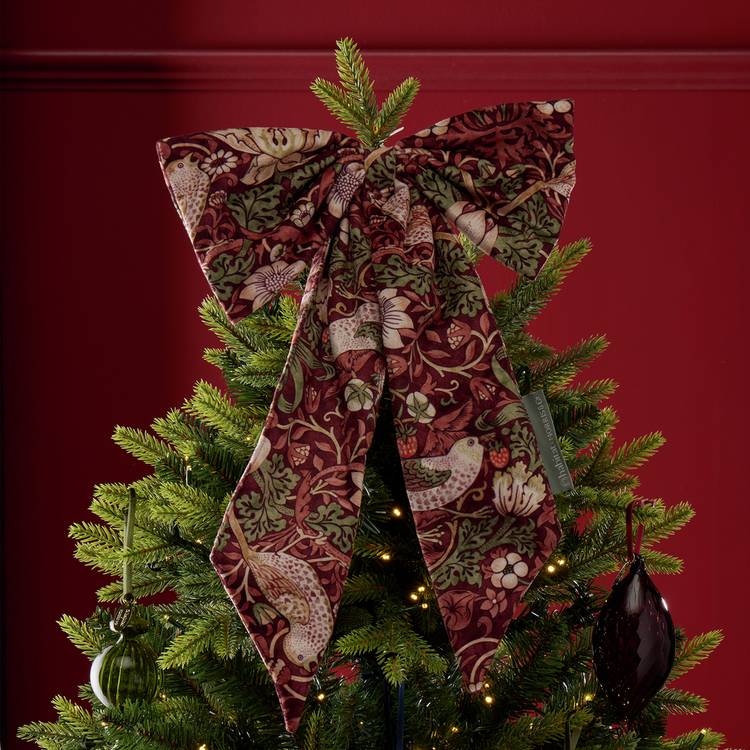 Habitat x Morris & Co. Printed Large Bow Tree Topper 0