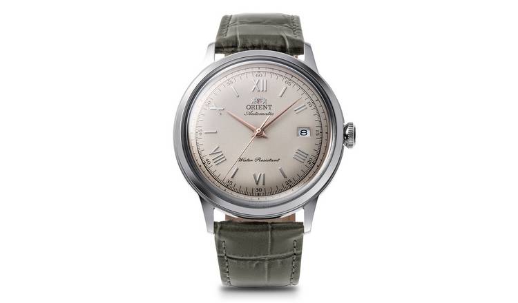 Orient Bambino Men's Grey Leather Strap Watch