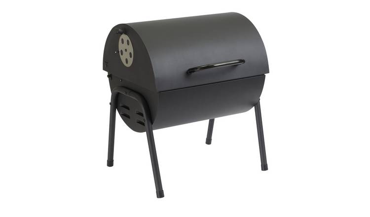 Argos Home Table Top Oil Drum Charcoal BBQ