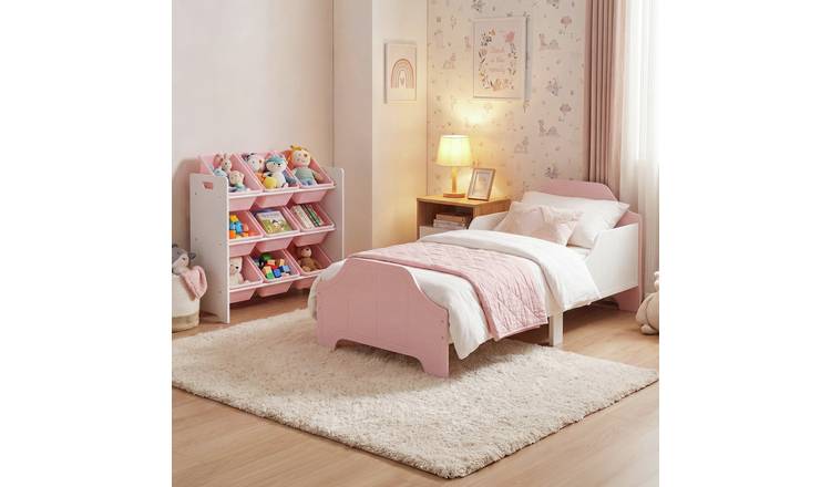 Liberty House Toys Kids Toddler Bed - White and Pink