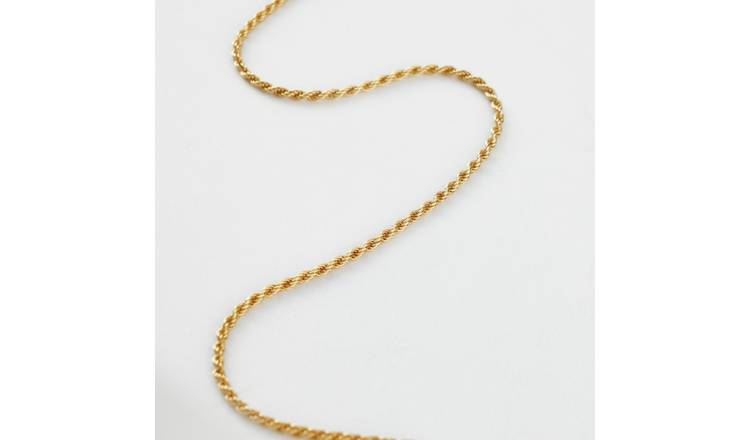 Revere Gold Plated 925 Sterling Silver Mini Rope Necklace