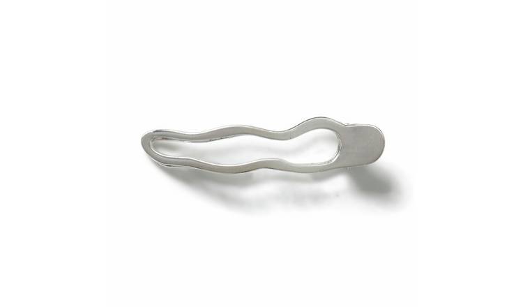 Freedom Silver Tone Squiggle Hair Clip