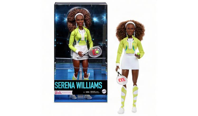 Barbie Serena Williams Doll, Tennis Player Fashion Doll With Uniform and Racket