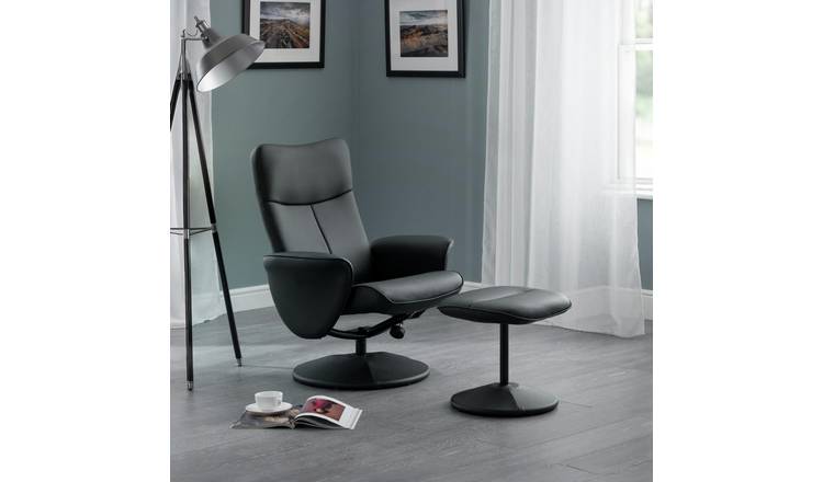Julian Bowen Lugano Faux Leather Rise And Recline Chair - Black