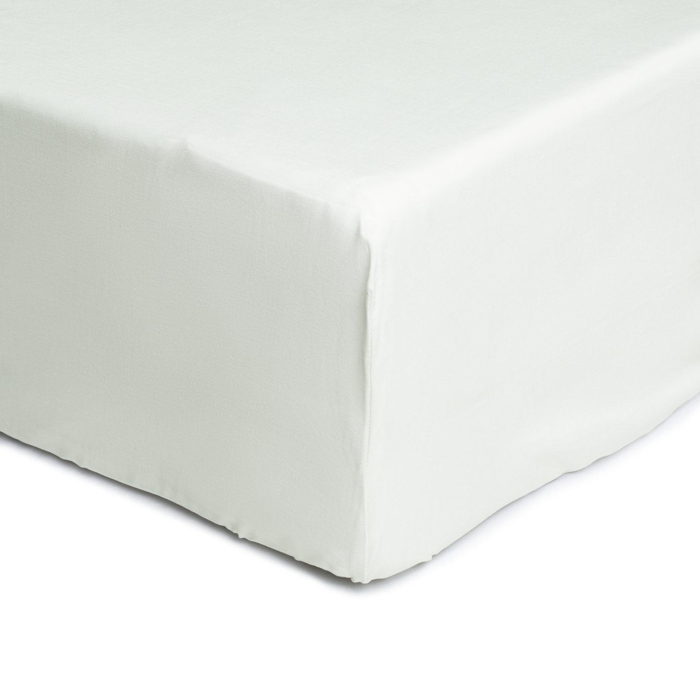 Habitat Anti-Microbial Cotton White Fitted Sheet - Double