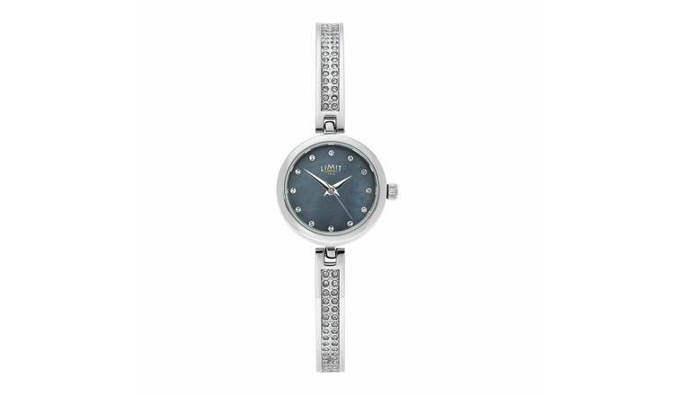 Limit Blue Mother of Pearl Dial Silver Tone Bracelet Watch