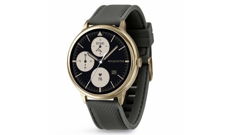 Reflex Active Spectra Dark Olive Silicone Strap Amoled Smart Watch