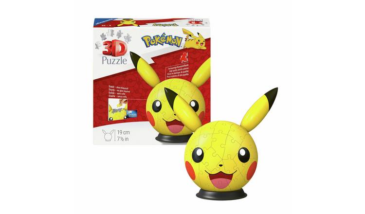 Ravensburger Pokémon Pikachu with Ears 3D Puzzle Ball