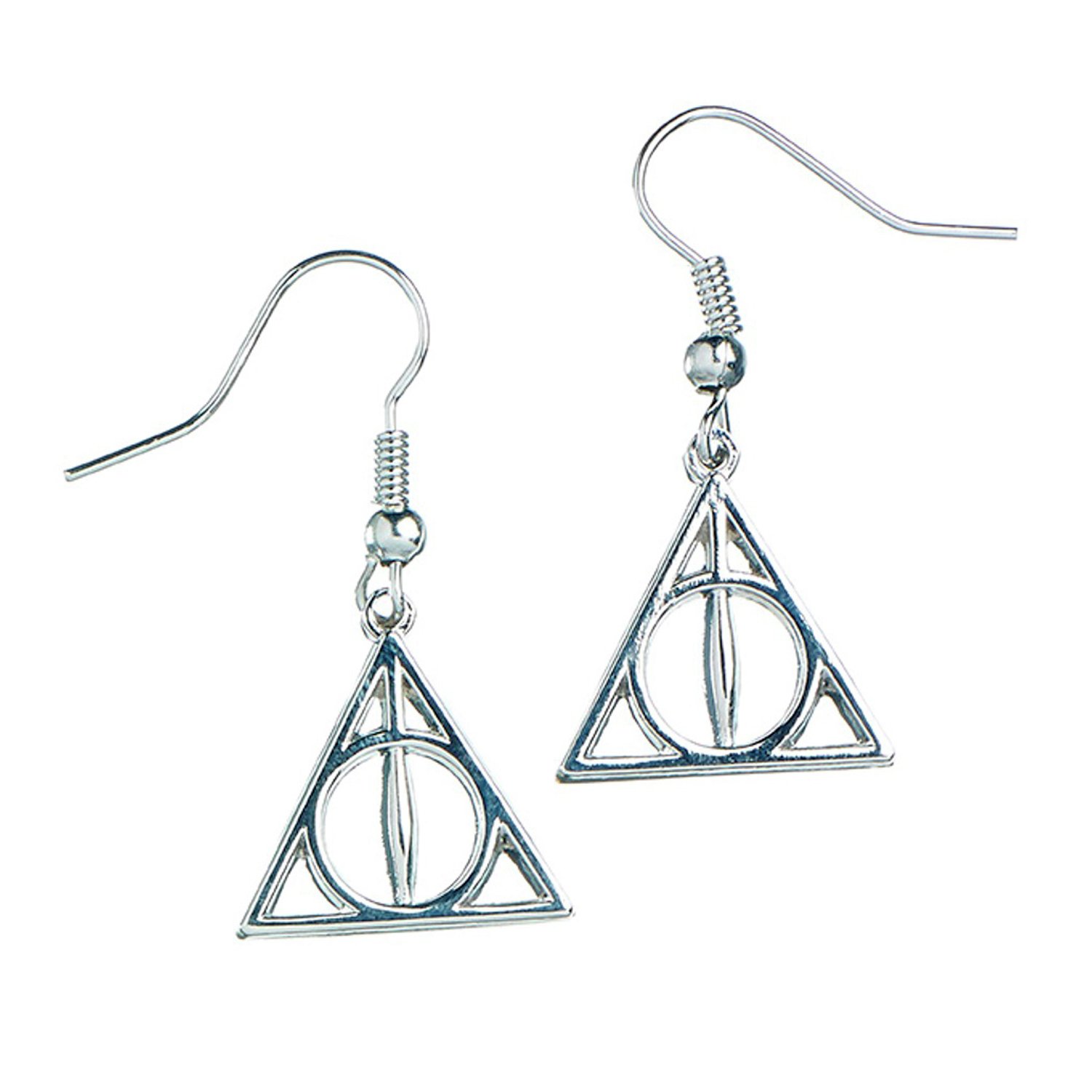 Harry Potter Silver Plated Deathly Hallows Drop Earring