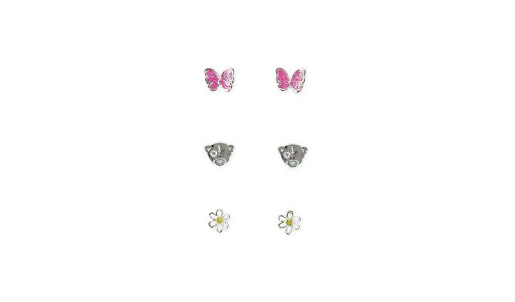 Me to You Kids Silver Coloured Spring Stud Earrings Set of 3