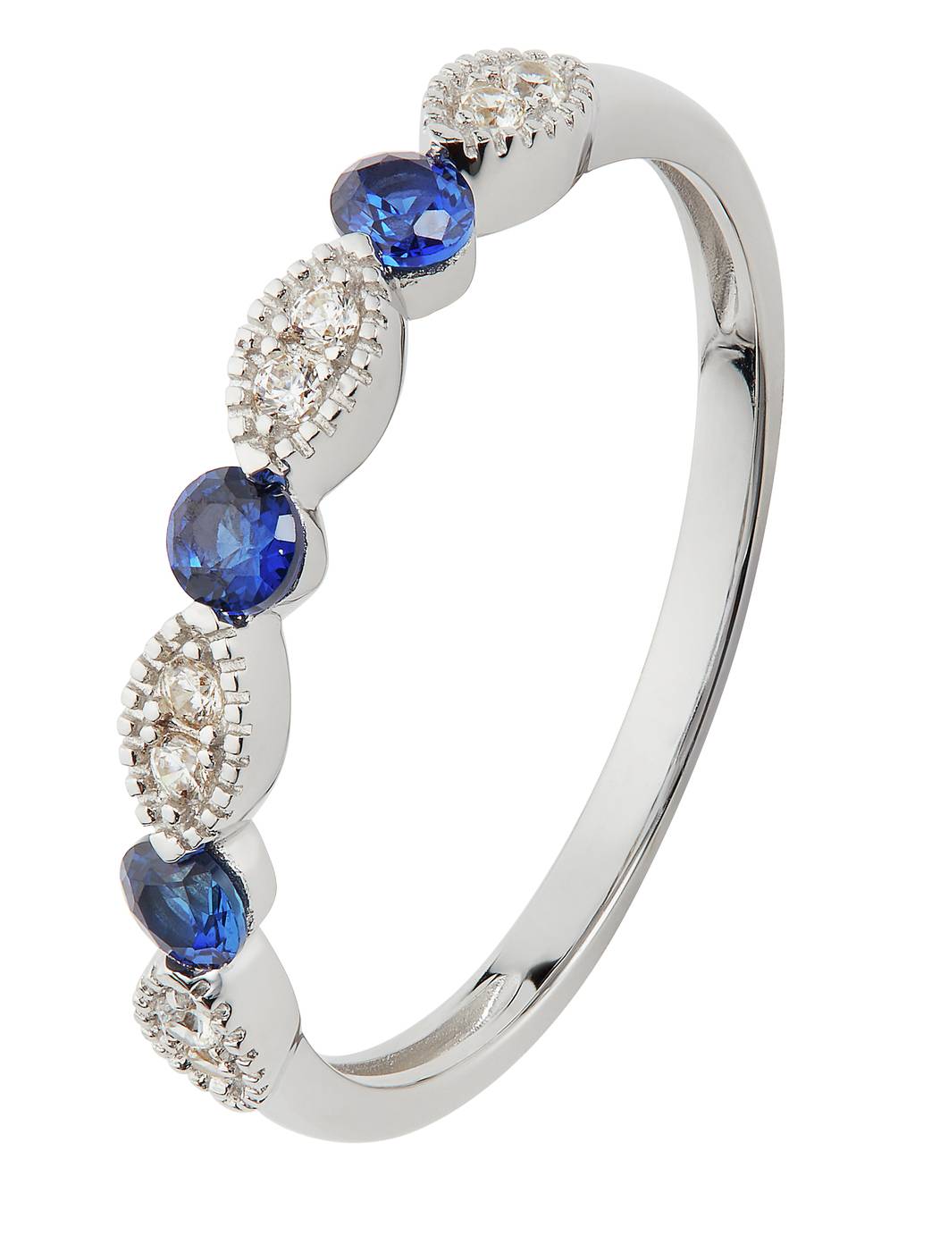 Buy Revere 9ct White Gold Cubic Zirconia Eternity Ring - L  Womens 