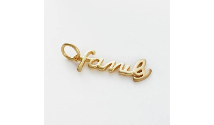 Revere Yellow Gold Plated 925 Sterling Silver Family Charm