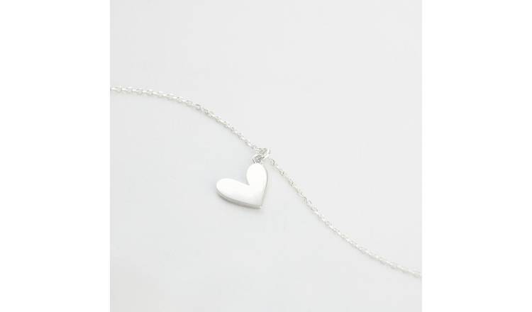 Revere 925 Sterling Silver Single Heart Pendant Necklace