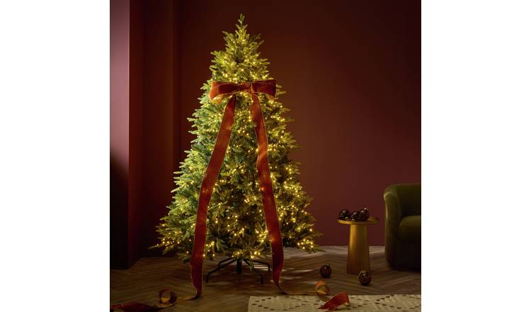 Habitat 7ft Flat Needles Mix Pre-lit Christmas Tree