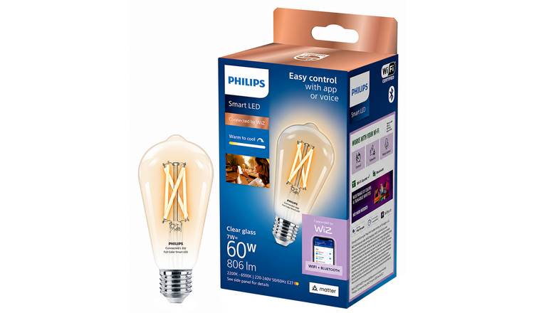 Philips ST64 Filament E27 7W Smart LED Bulb - Pack of 1
