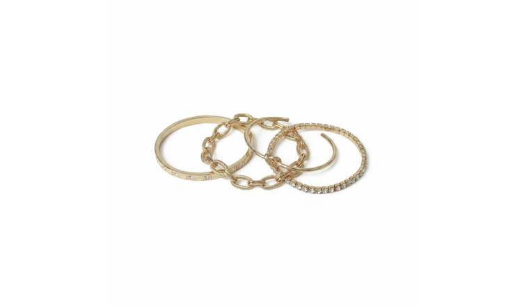 Liars & Lovers Gold Tone Chain and Bangle Wristwear Stack - Pack of 4