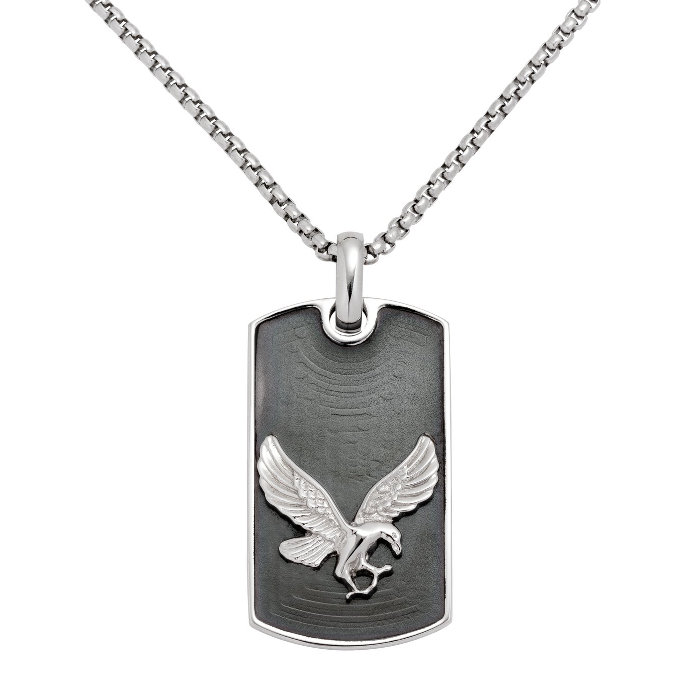 Revere Men's Stainless Steel Eagle Dog Tag Pendant Necklace Reviews ...