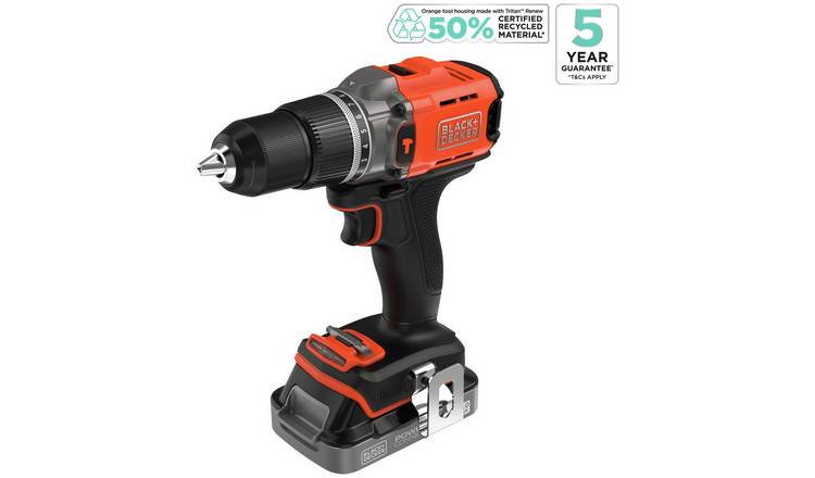 Black + Decker 18V Cordless Hammer Drill