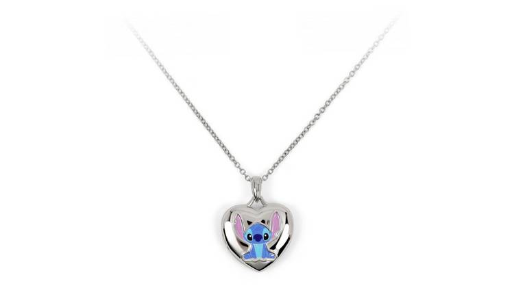 Disney Lilo & Stitch Silver Plated Heart Locket Necklace
