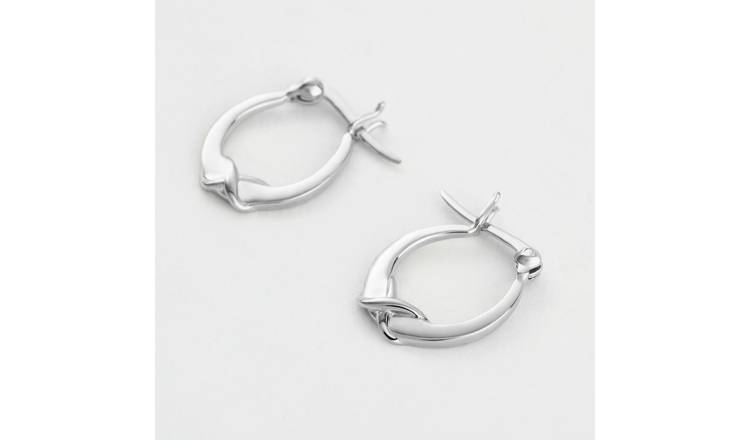 Revere Sterling Silver Crossover Creole Earrings