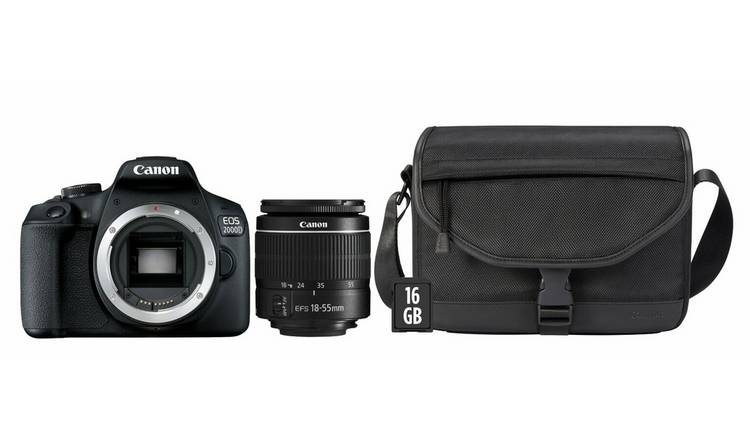 Canon EOS 2000D Camera with EF-S 18-55mm IS II Lens Shoulder Bag