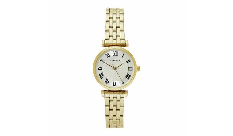 Sekonda Silver Dial Gold Tone Stainless Steel Bracelet Watch