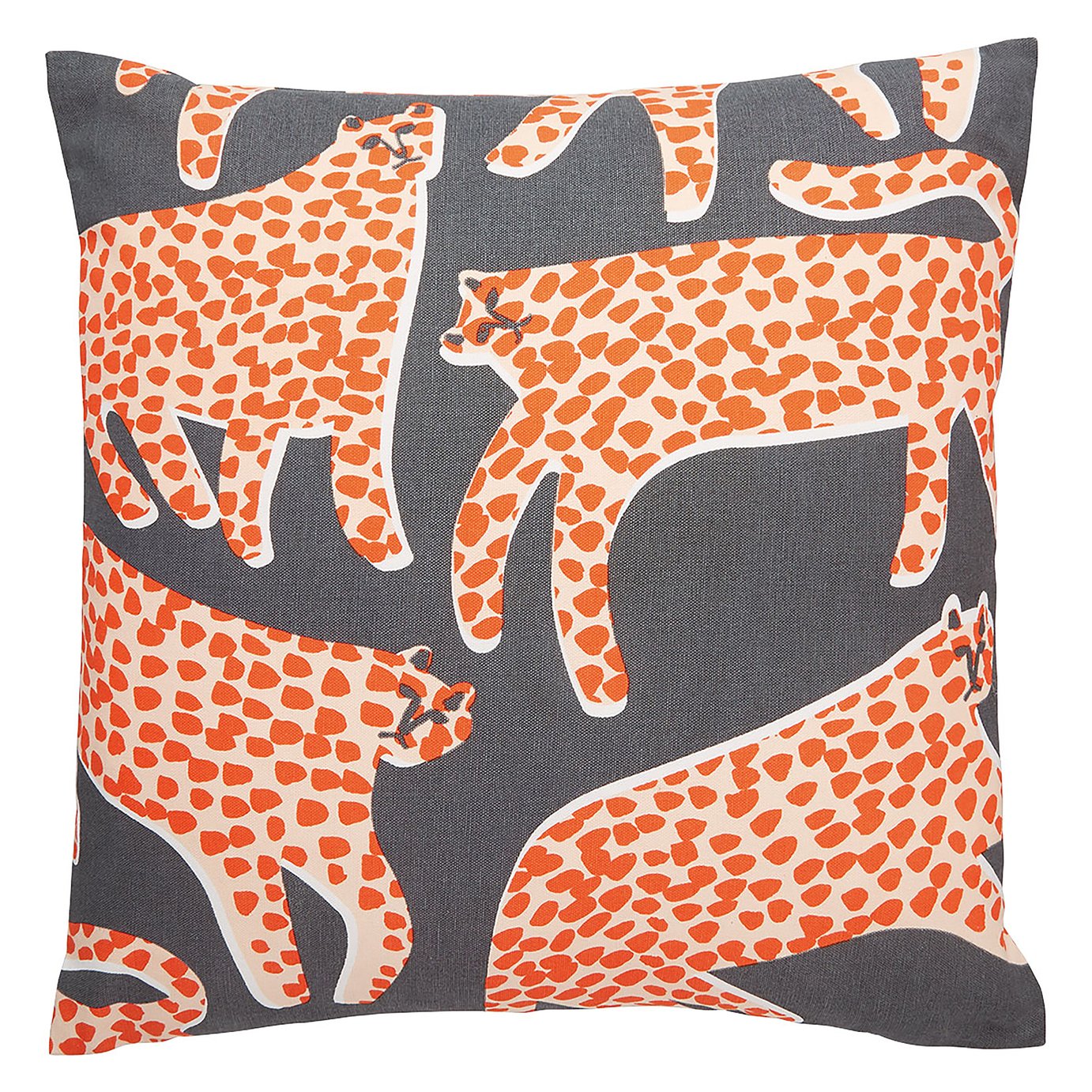 orange patterned cushions