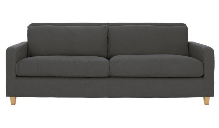 Habitat Chester 3 Seater Fabric Sofa - Charcoal