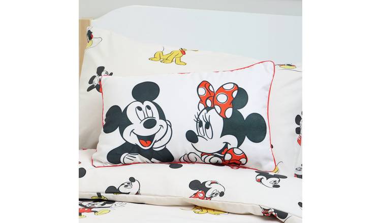Disney Mickey and Minnie Cushion White - 50x30cm