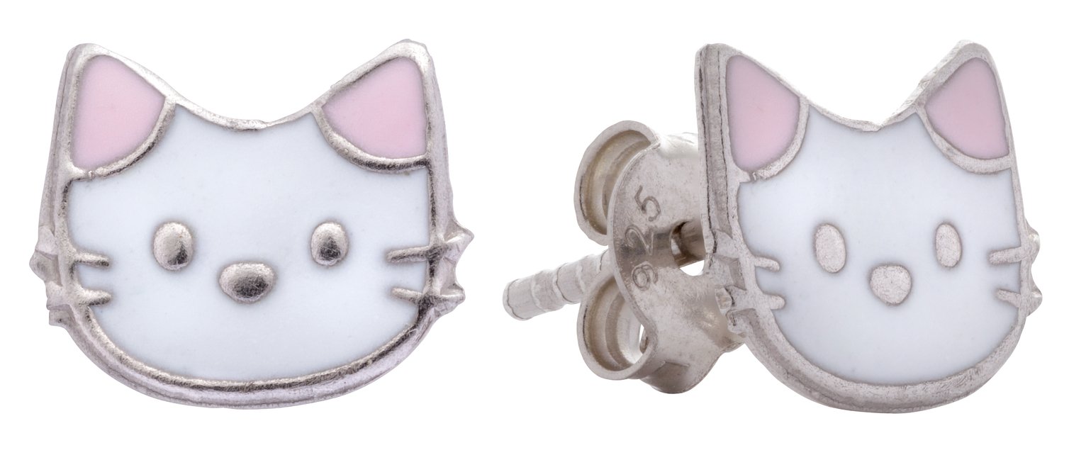 Revere Sterling Silver Enamel Cat Stud Earrings Review