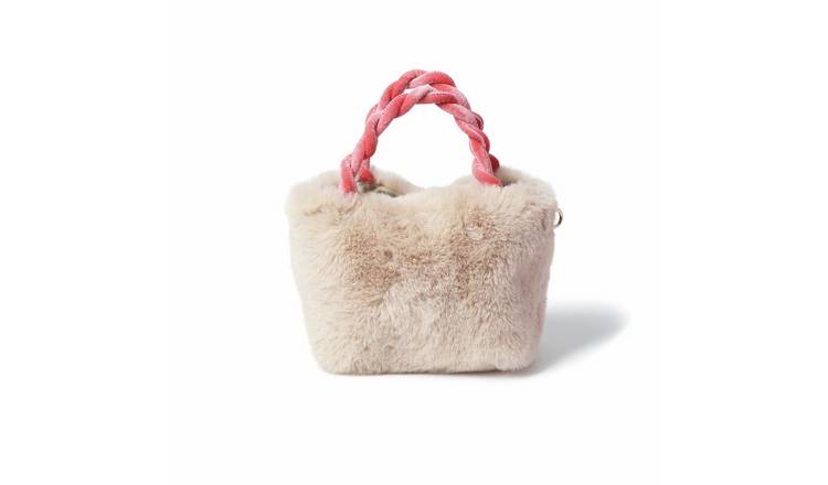 Flitzy Cream Furry Bag