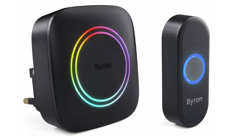 Byron DBY-23852BS 300m Plug In Wireless Doorbell Set - Black