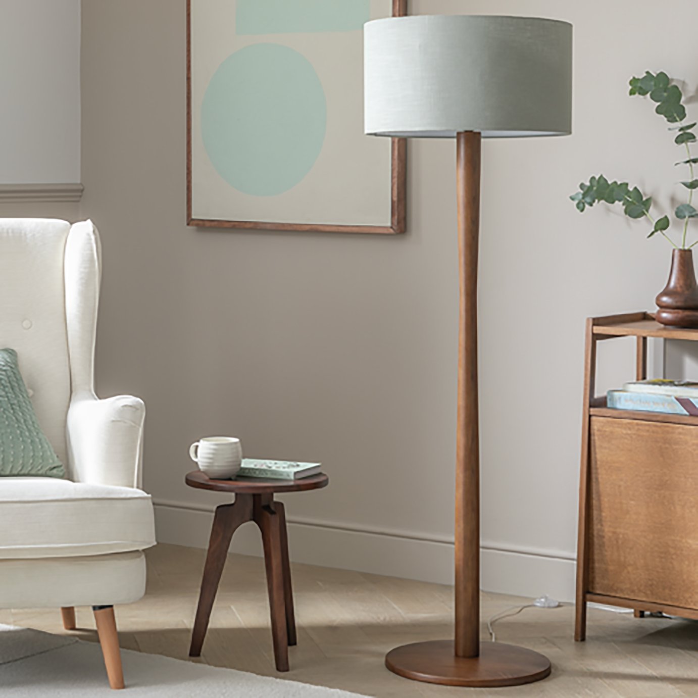 Habitat Pole Floor Lamp Base - Walnut (4356750) | Argos Price Tracker