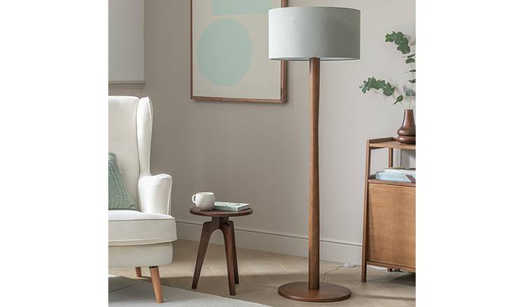 Walnut floor store lamp base