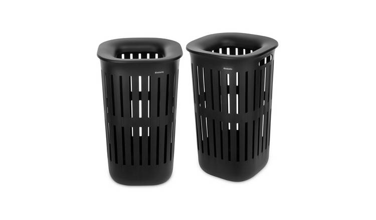 Brabantia Collect-It 55L Set of 2 Laundry Basket - Black