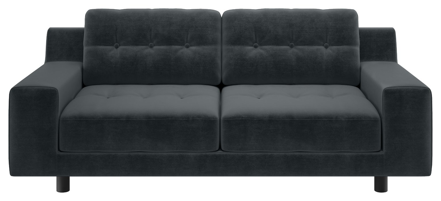 Habitat Hendricks 2 Seater Fabric Sofa - Grey