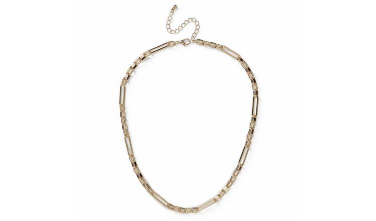 Freedom Gold Tone Thin Link Chain Necklace