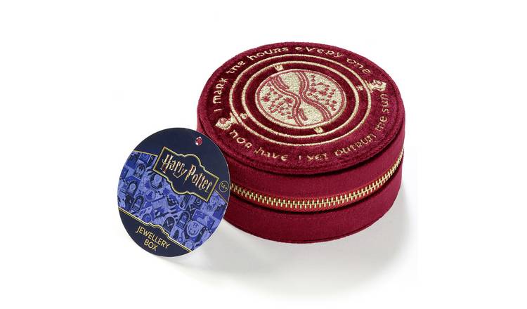 Harry Potter Time Turner Burgundy Velvet Jewellery Box